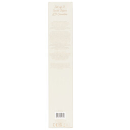 Set of 2 Twist Taper LED Candles - White or Ivory - thumbnail 3
