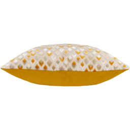 Lexington Velvet Jacquard Cushion - Gold - thumbnail 2