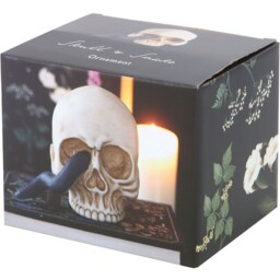 Resin Skull Ornament with Snake - H12cm - thumbnail 5