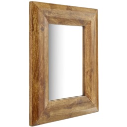 Solid Mango Wood Wall Mirror Dark Oak - Brown - thumbnail 2
