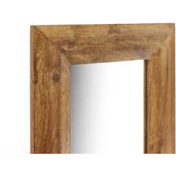 Solid Mango Wood Wall Mirror Dark Oak - Brown - thumbnail 3