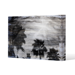 'Gold Silver ABD Black Palm' Graphic Art Wrapped on Canvas - Black / 152cm - thumbnail 2