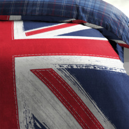 Reversible Proud Union Jack Duvet Set - Blue / King - thumbnail 2
