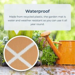 Outdoor Diamond Squares Camping Rug Mat - Orange & White - thumbnail 2
