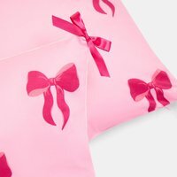 OHS Bow Print Cushion Covers - Pink / 45cm / 4