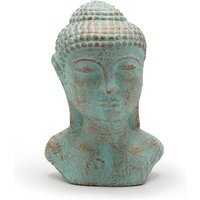 Green, Copper Tranquility Buddha Head Statue - Green
