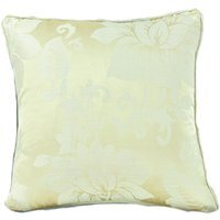 Soft Luxury Jacquard Floral Iris Cushion - Cream