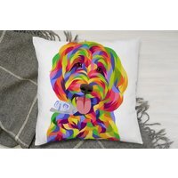 Animal Dog Illustration Pop Art Cushion - Blue / 60 - thumbnail 1
