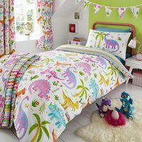 Daisy Dino Kids Bedding Duvet Cover Set - Pink / Junior - thumbnail 1