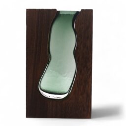 Elegant Dark Tung Wood Glass Terrarium for Plants Decor - Brown - thumbnail 2