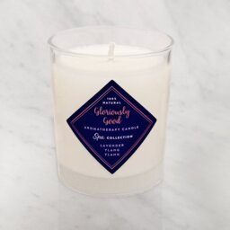 Lavender and Ylang Ylang Aromatherapy Naturally Scented Candle - White - thumbnail 4