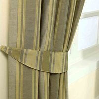 Modern Stripe Jacquard Curtain Tie Back Pair - Gold