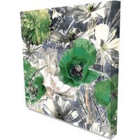 'Green Poppies' Graphic Art on Canvas - Green / 51cm / 77cm - image 1