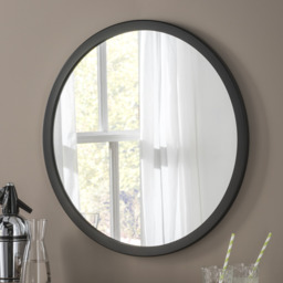 Classic Round Wall Mirror - Black / 70 x 70cm - thumbnail 2