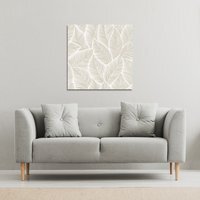 beige leaves Canvas Print - Brown / 46cm - thumbnail 1