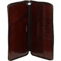 Premium Leather Zip Up Document Holder - Chestnut - image 1