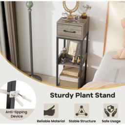 3-Tier Indoor Tall Plant Stand - Grey - thumbnail 5