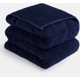 Teddy Fleece Weighted Blanket Throw - Navy Blue / 180cm - thumbnail 5