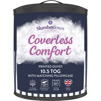 Slumberdown Coverless Comfort Navy Stripe 10.5 Tog Duvet - Blue / Single