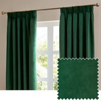 Ultimate Velvet Full Blackout Pencil Pleat Curtains - Emerald / 168cm / 137cm - image 1