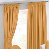 Herringbone Chevron Blackout Curtains Pair Pencil Pleat - Yellow / 182cm