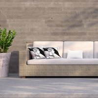Art Deco Woman Outdoor Cushion - Black / 60cm - thumbnail 1