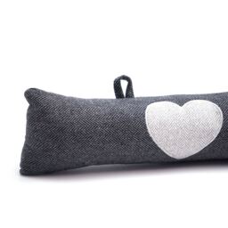 78.5cm Herringbone Draught Excluder - Grey - thumbnail 2