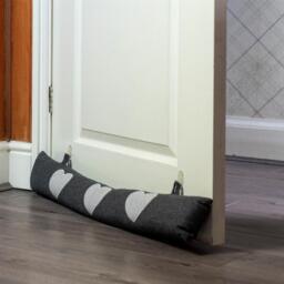 78.5cm Herringbone Draught Excluder - Grey - thumbnail 3