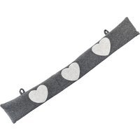 78.5cm Herringbone Draught Excluder - Grey - thumbnail 1