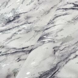 Luxury Foil printed Sherpa Backed Marble Throw Blanket - Grey / 150x200 - thumbnail 2