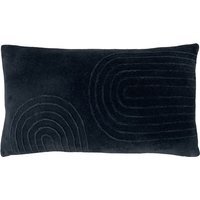 Mangata Textured Cushion 30 x 60cm - Black / Polyester - thumbnail 1