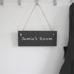 Rectangle Slate Memo Board with Rope - 25cm x 10cm - Black / 2.3kg - thumbnail 5