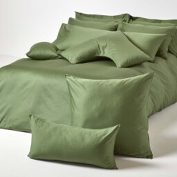 Organic Egyptian Cotton Pillowcase, Housewife Style - Moss Green / 40cm / 100 Organic egyptian cotton - thumbnail 2