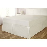56P Polycotton Fitted Valanced - Cream / King