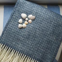 Illusion Wool Throw - Blue Slate - thumbnail 2