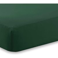 "Deep Percale Fitted Sheet 10"" (25cm) - Green / Superking"