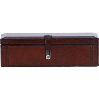 Luxury Leather Triple Watch  Bracelet Storage Box - Chestnut - image 1