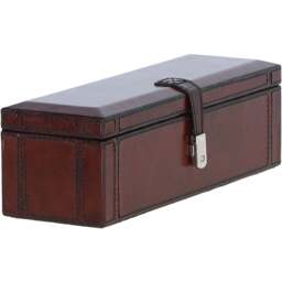 Luxury Leather Triple Watch  Bracelet Storage Box - Chestnut - thumbnail 4