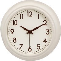 Maddox Cream Metal White Face Wall Clock - Cream