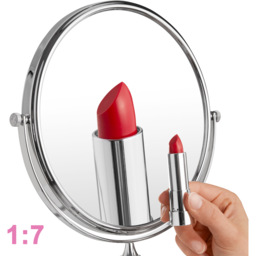 Vanity Mirror, Round, Double Sided, With Magnification - Silver - thumbnail 3