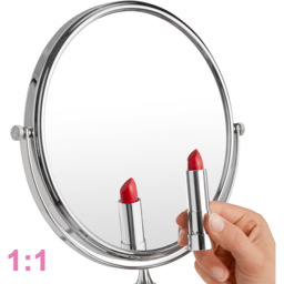 Vanity Mirror, Round, Double Sided, With Magnification - Silver - thumbnail 4