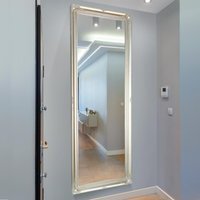 MirrorOutlet Large Silver Shabby Chic Ornate Big Wall Mirror 198cm X 75cm - Grey - image 1