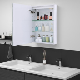 Anti Fog LED Dimmable Mirror Cabinet With Shaver Socket - White / 50cm - thumbnail 4