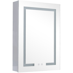 Anti Fog LED Dimmable Mirror Cabinet With Shaver Socket - White / 50cm - thumbnail 5