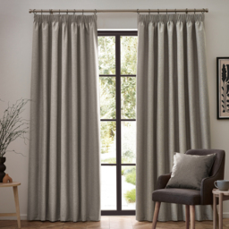 Dawn Blackout Pencil Pleat Curtains - Linen / 229cm - thumbnail 4