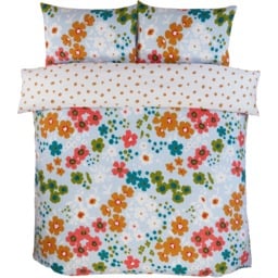 Betty Polyester Reversible Duvet Cover Set with Pillowcase - Blue / King - thumbnail 3