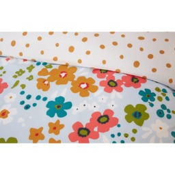 Betty Polyester Reversible Duvet Cover Set with Pillowcase - Blue / King - thumbnail 2