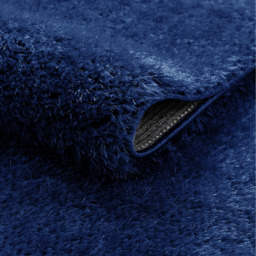 Thick Soft Shaggy Plain High Pile Dream Area Rug - Navy / 60x110 - thumbnail 3