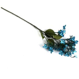 Artificial Wild Hydrangea Flower Stem - Teal - thumbnail 3