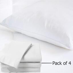 Microfiber White Pillowcases - White / 4 - thumbnail 4